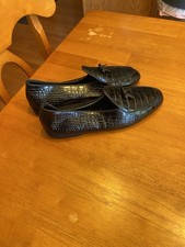 Todd Snyder Rubinacci Black Croc Loafers Sz 45. NWOB. See Pictures