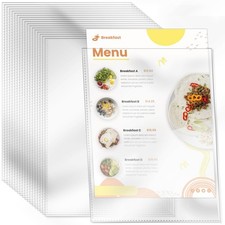 VOKOY 30 Pack No Holes Sheet Protectors, 8.5" x 11", 8.66" x 11.22", Clear