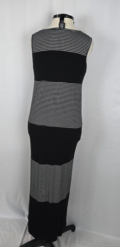 Bobeau Maternity Dress Women's XL Black Gray Colorblock Striped Sleeveless - Picture 15 of 16