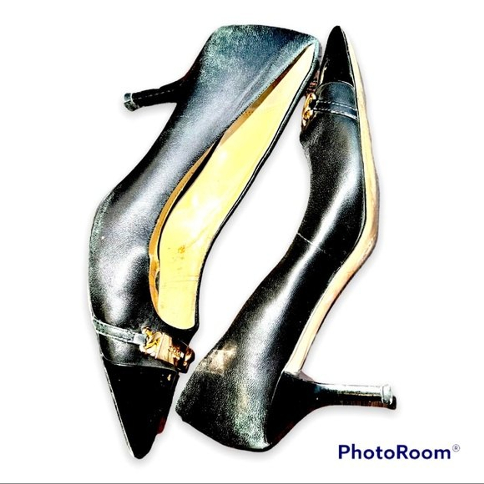 🌐 COACH VINTAGE HEELS KITTEN POINTED TOE - Gem