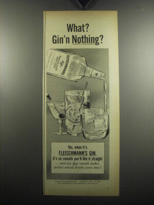 1957 Fleischmann's Gin Advertisement