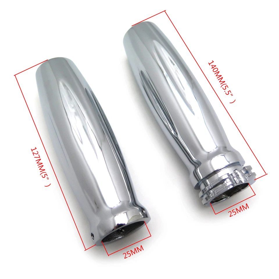 Empuñaduras de aluminio Billet de 1" 25 mm para Harley Street Bob/Honda Shadow 1100 Aero Foto 2 de 4
