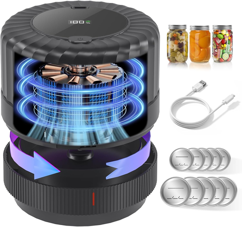 VP06+ Mason Jar Vacuum Sealer, Electric Vacuum Sealer for Jars with Wide and Reg - 第 1/12 張圖片