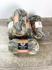 5 Skeins Loops & Threads Yarn Horizon Tweed  Wool Acrylic 60 y Stonehenge Roving