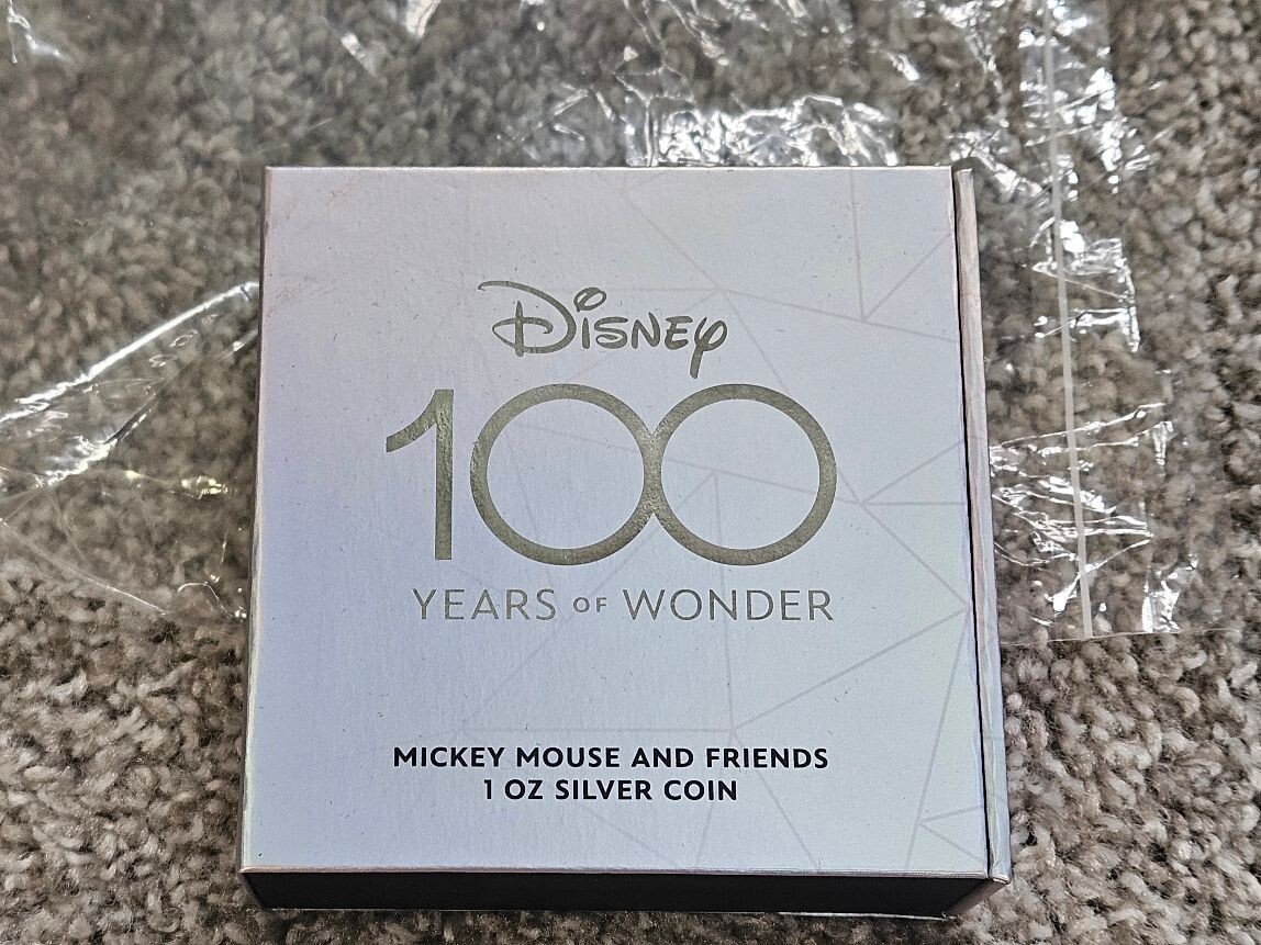 Disney 100周年記念 シルバー 2023 NIUE DISNEY 100 YRS OF WONDER MICKEY MOUSE/FRIENDS $2 1