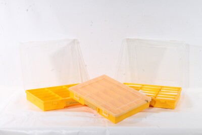 11 Stück Set Kleinteilemagazin Sortierkasten Kleinteilebox Sortimentskasten Gelb