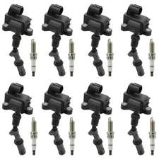 8X Ignition Coil 8X Iridium Spark Plug for Mercedes-Benz CLS550 GL450 4.7L UF741