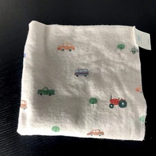 CLOUD ISLAND CARS & TRACTORS PATTERN BABY RECEIVING SWADDLW BLANKET