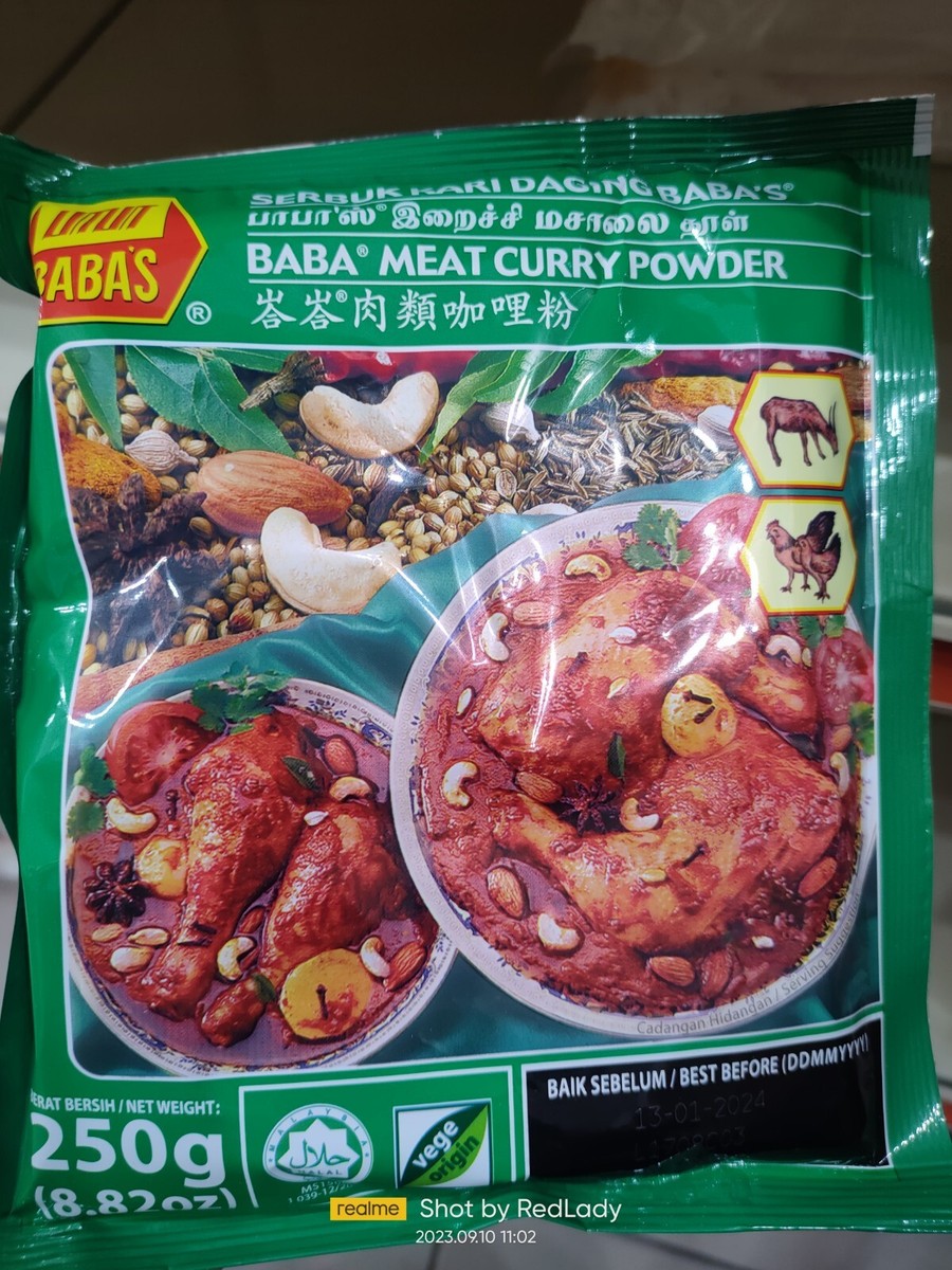 Babas Meat Curry Powder Coles Babas Meat Curry Powder 250g