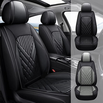 For Toyota RAV4 2013-2018 Car Front Row 2-Seat Covers PU Leather Protector Pad