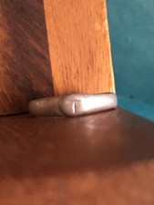 Bague Ancienne Art des Tranchées Monogramme T De Poilu En Alu WW1