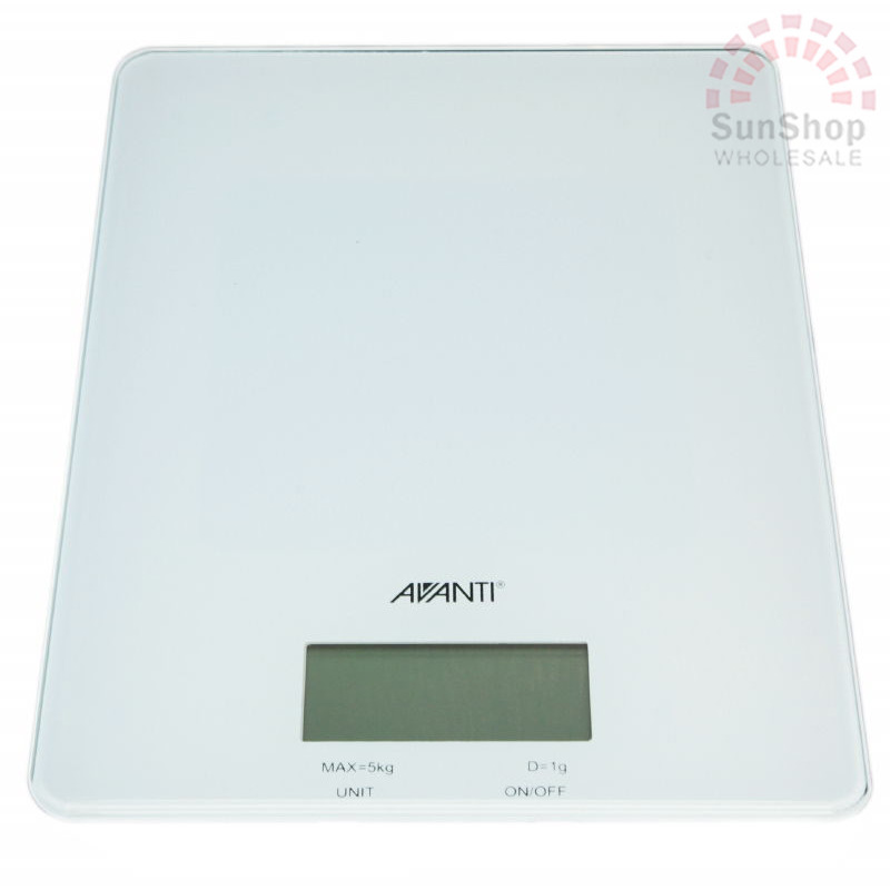 100 Genuine! AVANTI Digital Kitchen Scale with 5kg Capacity LCD Display White! eBay