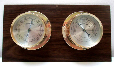 Vintage Springfield Weather Station Humidity Thermometer 10 3/4'' x 5 5/8''
