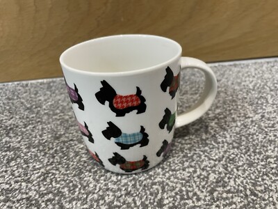 BLACK SCOTTY DOG MUG - PUCKATOR - 9,2 cm H - Fine Bone China - sehr guter Zustand