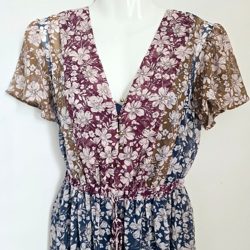 Anthropolgie One September Midikleid mit Blumenmuster XS - Bild 7 von 12