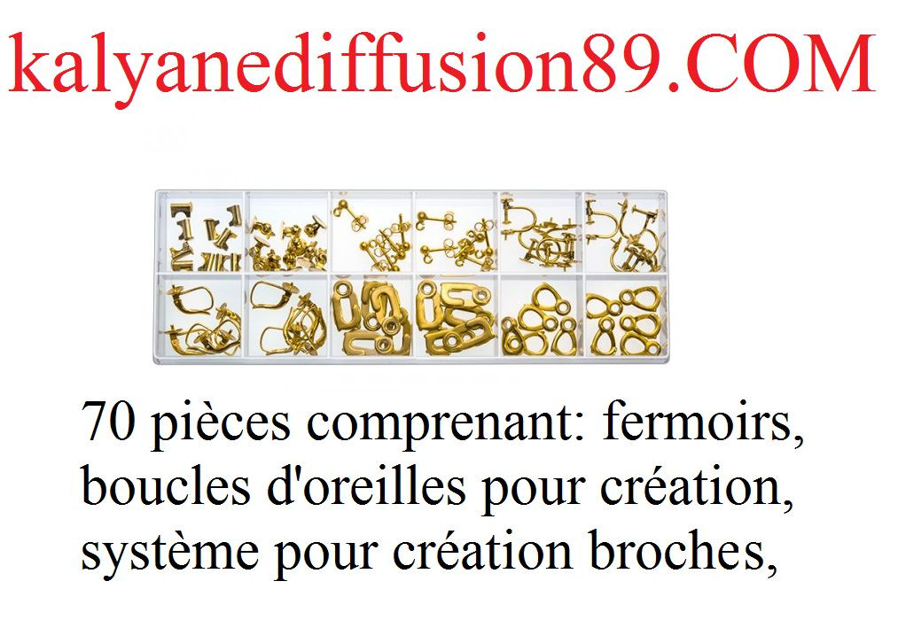 Asortimento De 70 Piezas Para Creación De Broche Collar Pendientes