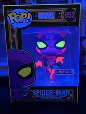 FUNKO POP MARVEL SPIDER-MAN BLACK LIGHT 652 TARGET EXCLUSIVE Near MINT BOX