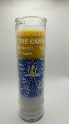 Abre Caminos 3 Colores.  Open Roads 3 Colors  7 day Candle