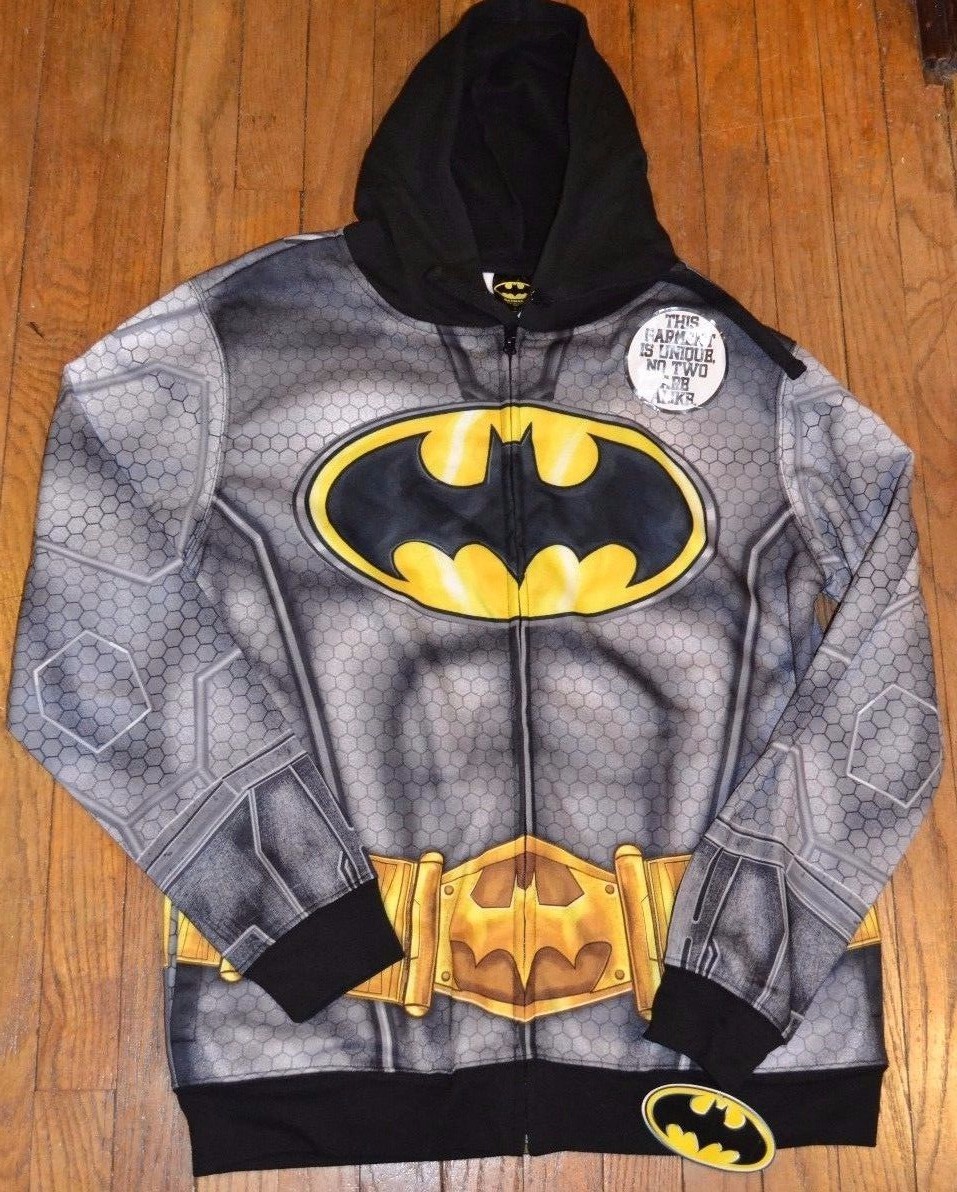 Batman Full Zip Hoodie Sweat Jacket 