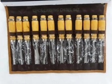NOS VIntage IIT # 21410 12 Piece Wood Carving Chisel Set