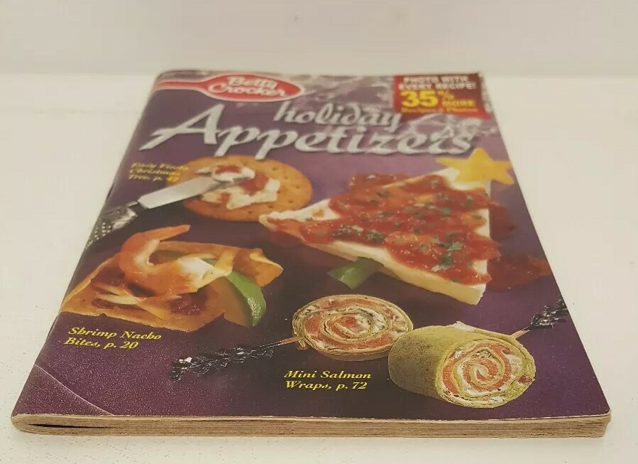 Betty Crocker Holiday Appetizers Cookbook Recipe Book Photos Christmas