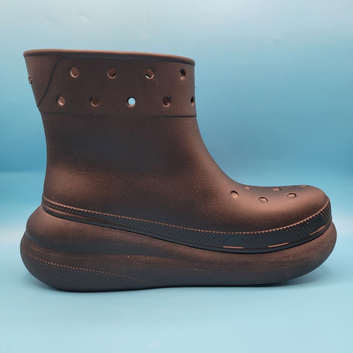 Crocs Classic Crush Black Rain Boot Lightweight Comfy Size Crocs Classic Crush Black Rain Boot Lightweight Comfy Size