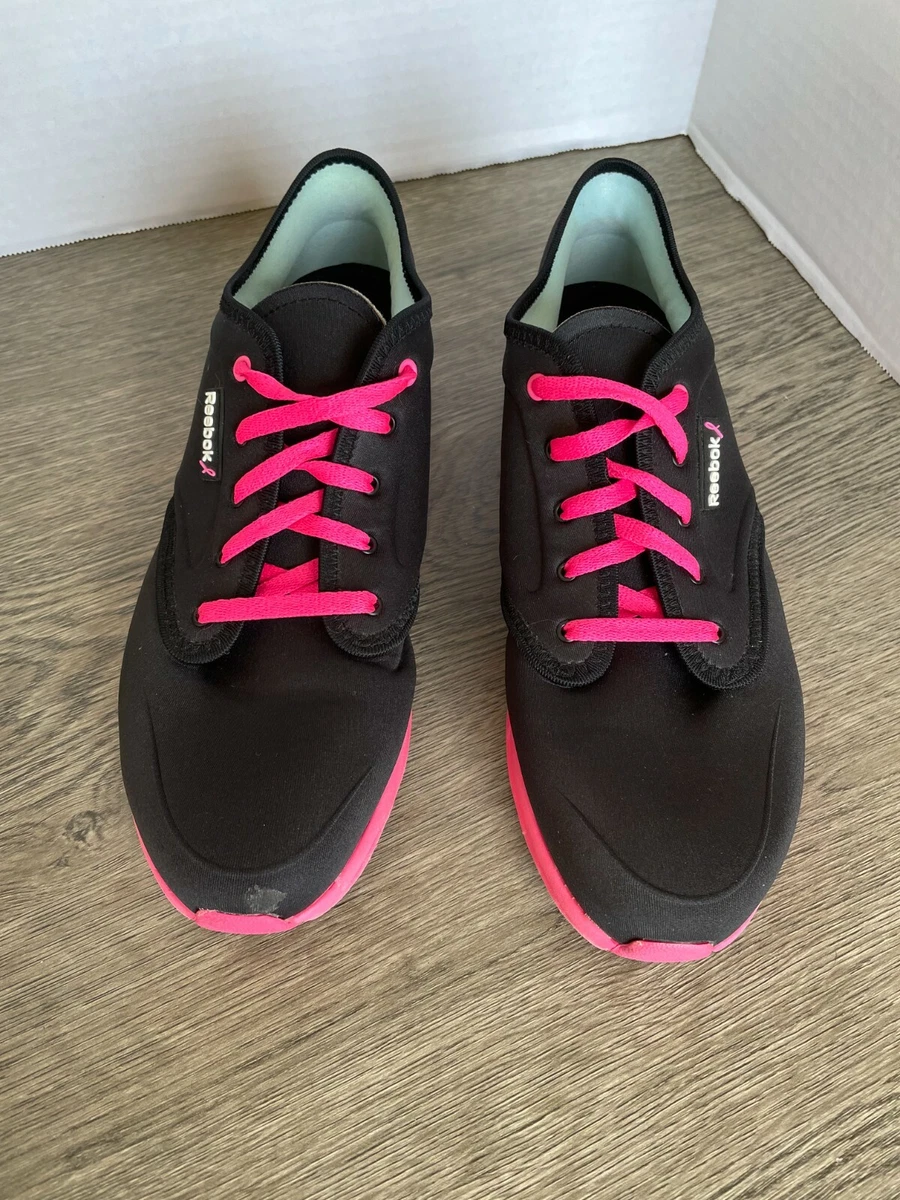 Reebok Breast Cancer Awareness Sneakers Black Pink Women s 7.5