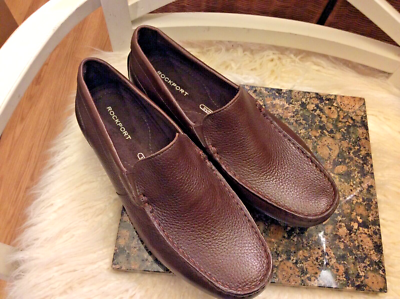 Rockport Shoes Mens Sz 8.5 Brown Leather Loafers Slip On TruTech Comfort Dress Rockport Trutech Penny Loafers Shoes Brown Business Office  main image 2