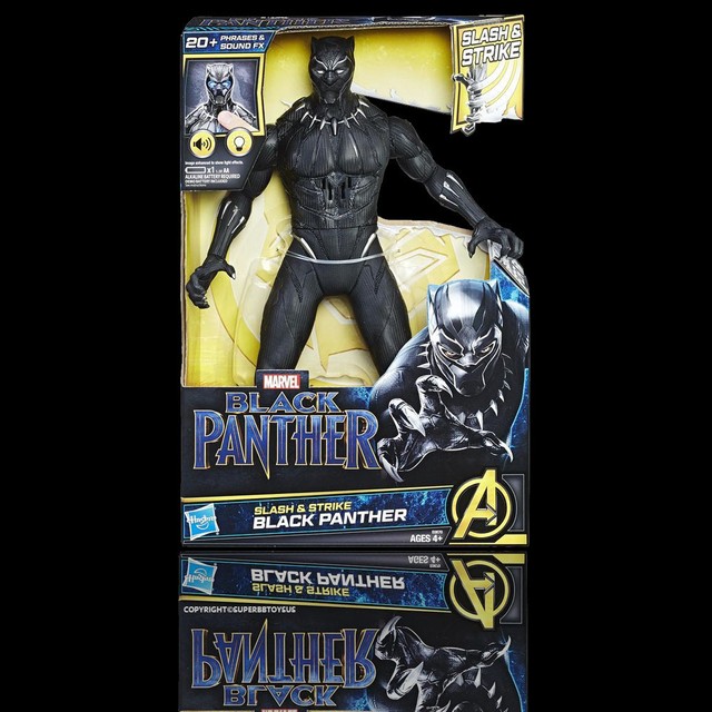 marvel black panther slash and strike black panther figure