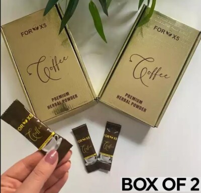 2 Boxes FORX 5 Coffee Detox Herbal Drink For Permanent Weight Loss Effect 30 pcs