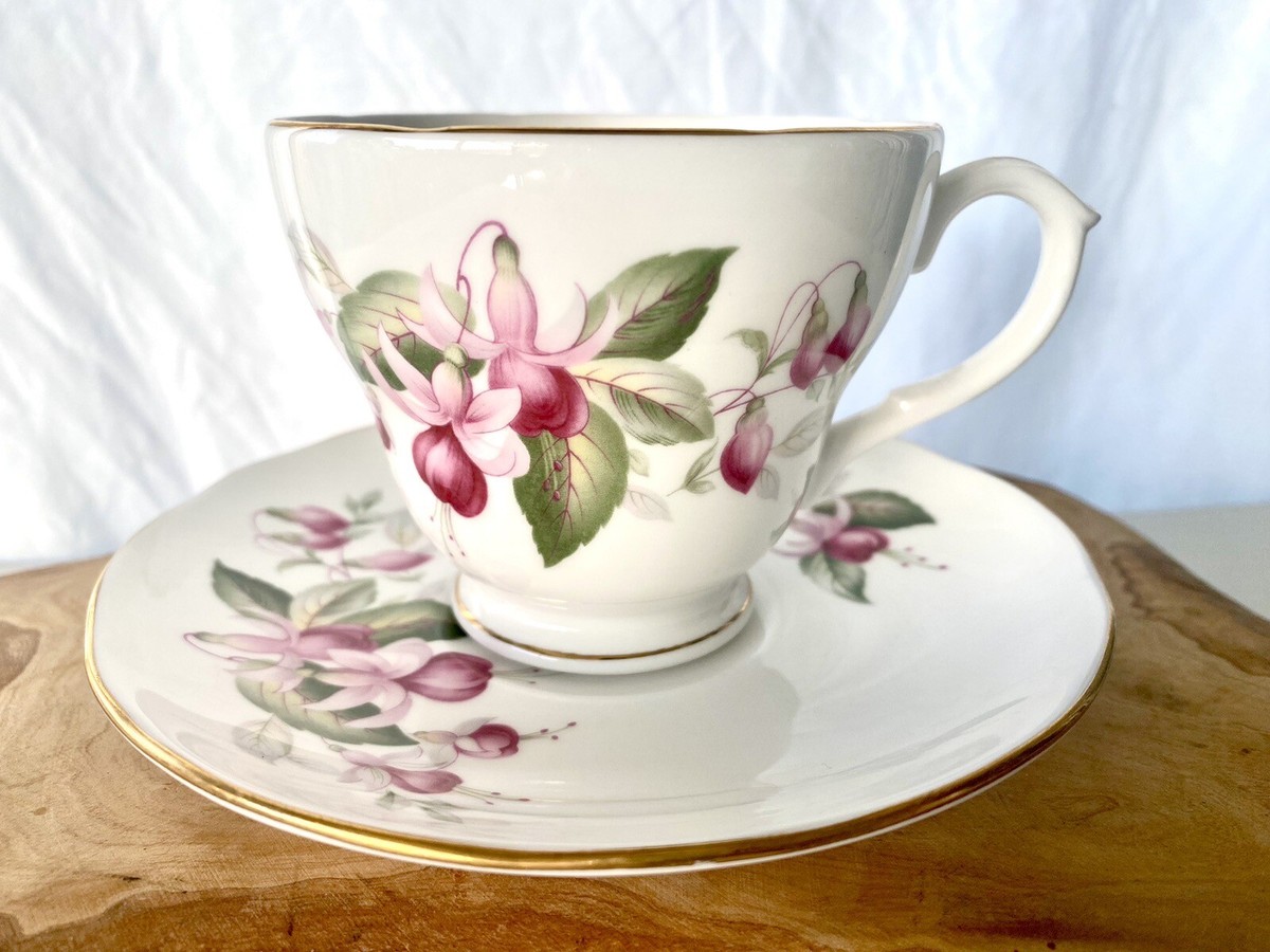 Vintage Duchess Fine Bone China England Fuchsia Pattern Tea Vintage Duchess Fine Bone China England Fuchsia Pattern Tea