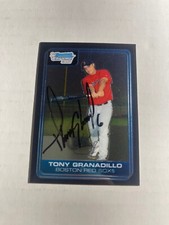 Tarjeta firmada por Tony Granadillo de los Medias Rojas de Boston