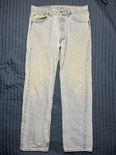 Vintage Levi's 501 Denim Jeans Men’s Size 33x30 Blue Button Fly USA Made in 1995