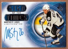 2020-21 SP Authentic Sign of the Times Martin St. Louis AUTO MONTREAL CANADIENS