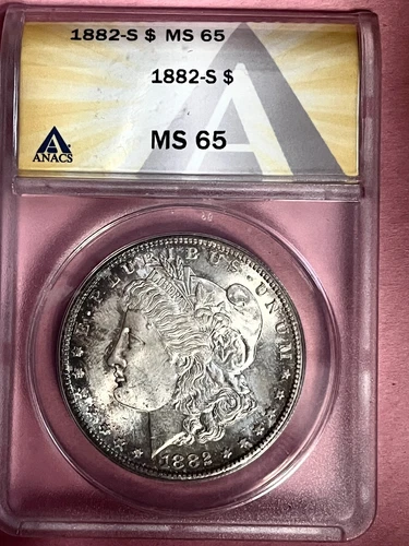1882 S Morgan  Dollar Ms 65   Beautiful original toning clearance start at $.99