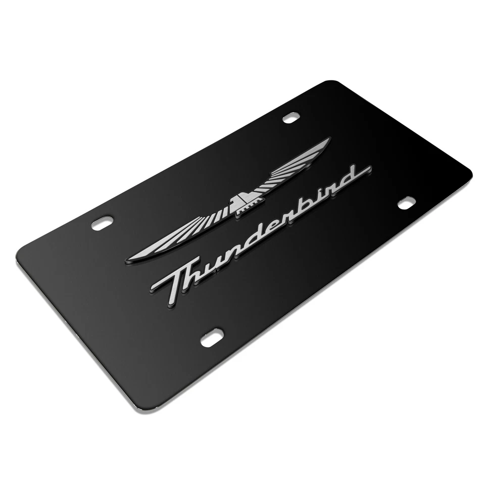 Ford Thunderbird 3D Black Stainless Steel License Plate - Image 3 of 4