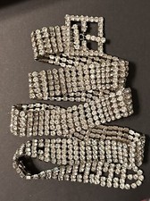 Vintage Rhinestone Belt 5 Strand Amazing Color Unique