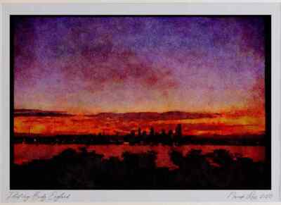 Sunrise Sunset Sky 001073 Just Before Sunrise Behind City Limited Edition Wasser