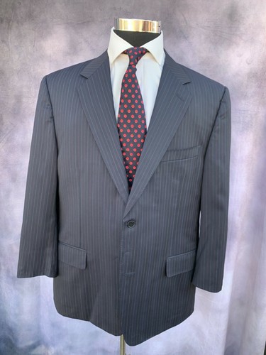 CANALI BLACK STRIPE GABARDINE SMOOTH 
