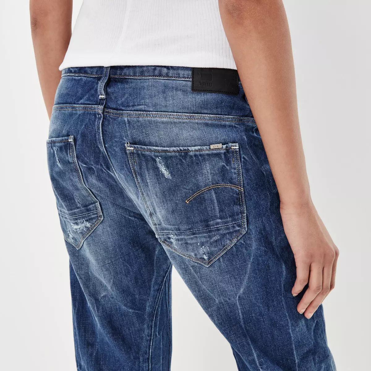 G Star ARC 3D LOW BOYFRIEND WMN Medium Aged Destroy Watton Jeans
