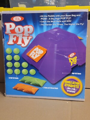 IDEAL POP FLY GAME 1-4 PLAYERS DOUBLE ACTION DYNAMITE W/6 BEAN BAGS FREE SHIPPIN