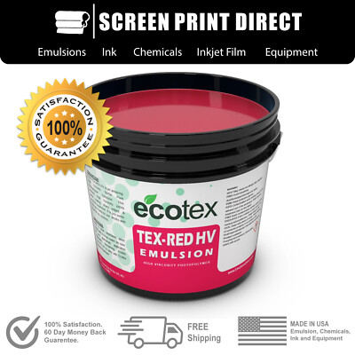 Ecotex  Red High Viscosity Textile Emulsion For Screen Printing - All Sizes