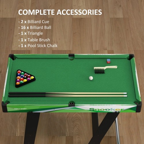 Indoor Mini Pool Table Set With 2 Cues Foldable Space Saving Billard Tables - Picture 5 of 11