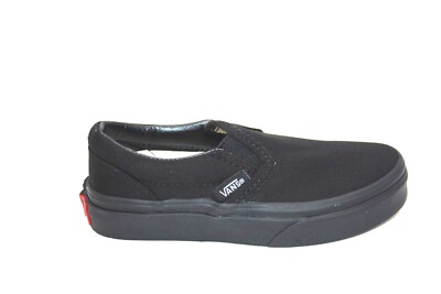 VANS CLASSIC SLIP ON BLACK/BLACK VN000ZBUNER CASUAL SHOE KID'S PRE