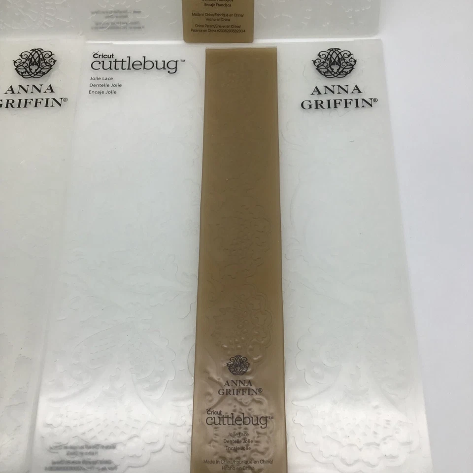 Cricut Cuttlebug Anna Griffin Embossing Folders & Borders 7 In x 5 In Set Of 4 - Image 4 of 4