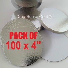 100 x 4' TAVOLE ROTONDE ARGENTO TAGLIO SOTTILE carte cupcake torta zuccherificio