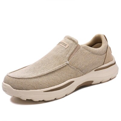 Summer Mens Casual Shoes Breathable Canvas Loafers Comfortabler