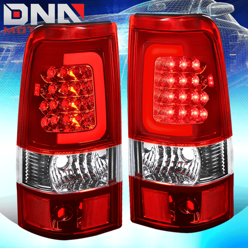 FOR 03-07 SILVERADO CHROME CRYSTAL HEADLIGHT+BUMPER+RED 3D LED BAR TAIL LAMP SET - Bild 3 von 10