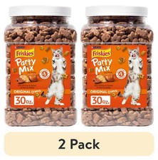 2 pack Party Mix Cat Treats, Original Crunch Snacks, 30 oz. Canister