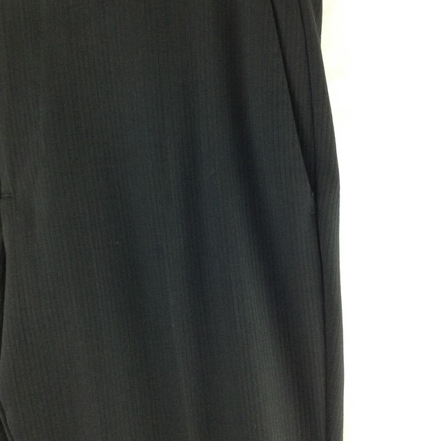 Black Pinstripe Dress Pants 35 Waist 30 Length Mens Wool Flat Front Marc Anthony eBay